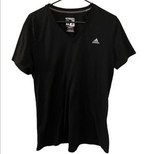Adidas Women’s V-neck Short Sleeve Top - XL - Black